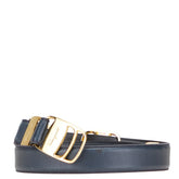 サルヴァトーレフェラガモ ヴァラ ベルト ブラック ゴールド レザー メッキ レディース Salvatore Ferragamo 【中古】
